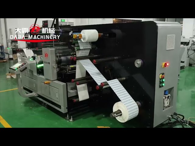 Daba label finishing machine full rotary flexo printing semi rotary die cutting machine to Brazil