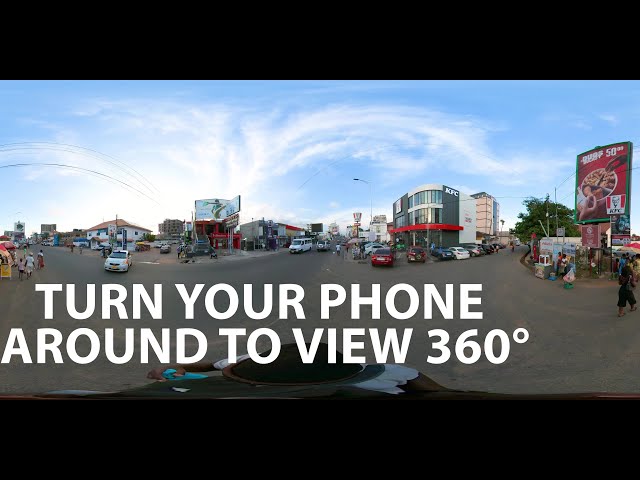 5K 360° AFRICAN VIDEOS GHANA OXFORD STREET (TURN YOUR PHONE AROUND OR TOUCH & DRAG THE SCREEN)