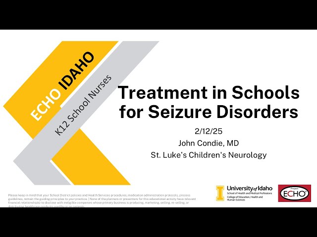 Treatment in Schools for Seizure Disorders- 2-12-2025