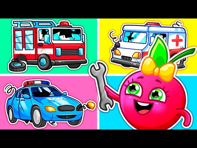 🔴 Let's Repair Fire Truck, Police Car and Ambulance Song 🔧🚒 || Stream 24\7 || VocaVoca Karaoke🥑