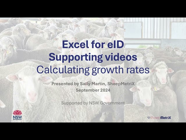 Excel for eID – Calculating growth rates