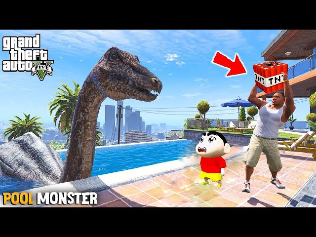 Shinchan Found Secret Pool Monster Inside Franklin's House In GTA 5 | Paradox FTW