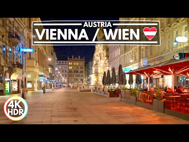 Beauty of Vienna City at Night: A Walking Tour in 2023 - 4K-HDR 60FPS