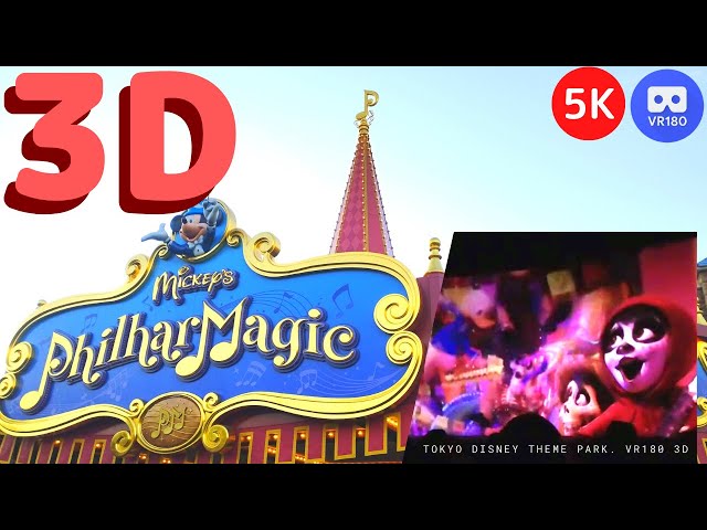 【VR180 3D】New! Mickey's Philharmagic TDR / Seats on the right