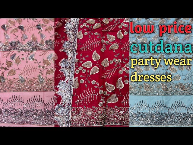 🔥Cutdana Embroidery dress Design New Collection ❤️💐 Cutdana Work Embroidery Designs Tutorial