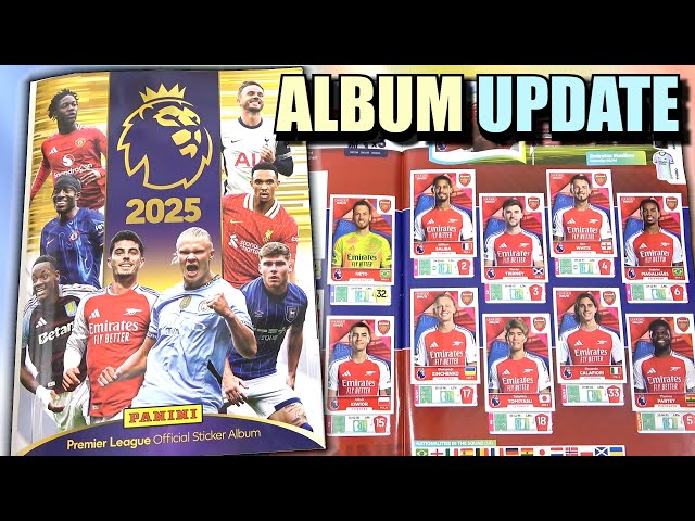 NEW PREMIER LEAGUE 2025 Panini Sticker Album Update | Our Sticker Book Collection Progress So Far