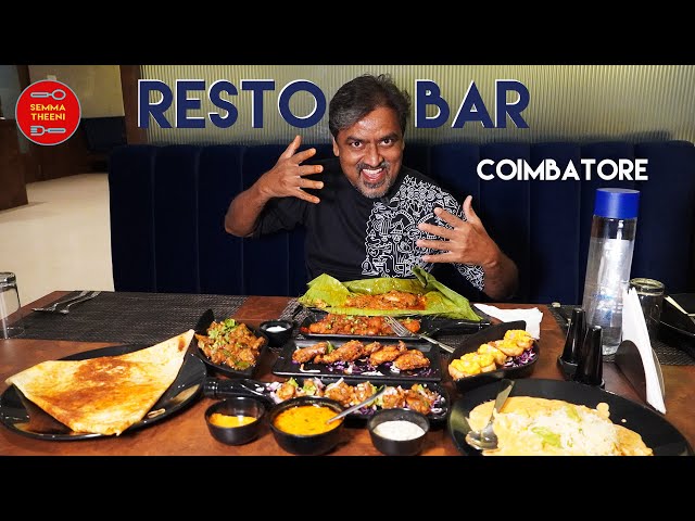 20% Offer in Bill❤‍🔥RestoBar🥂in Coimbatore😱VAP CLUB🔥Madurai Kari Dosa❤️Semma Theeni😍 #tamil