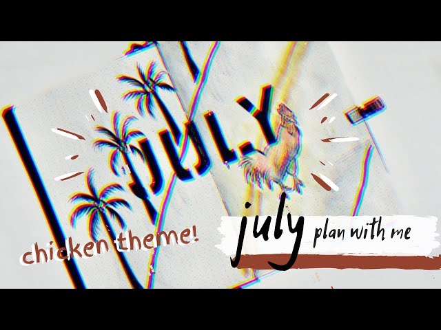 plan with me bullet journal setup || july 2020 || chicken theme.