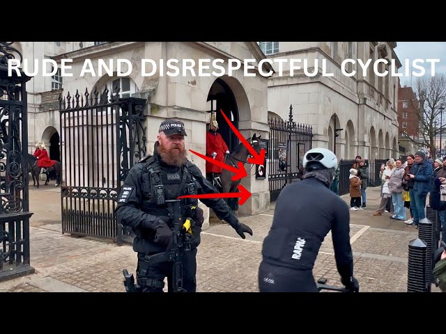 RUDE AND DISRESPECTFUL CYCLIST IGNORES ARMED OFFICER