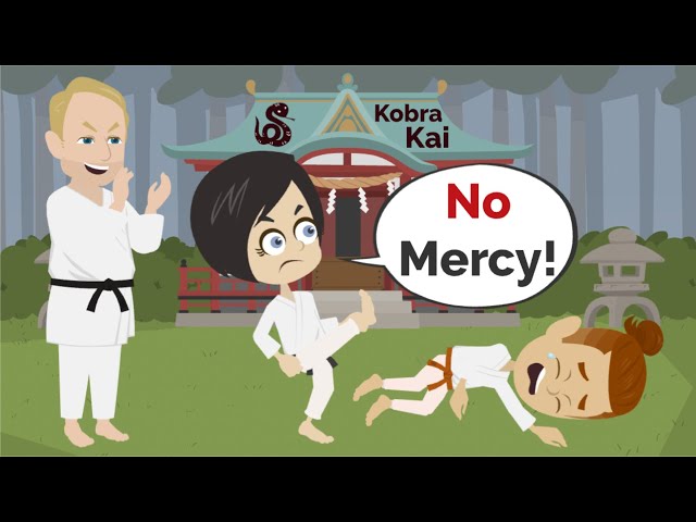 Lisa has NO MERCY at KOBRA KAI ... | Basic English conversation | Learn English | Like English