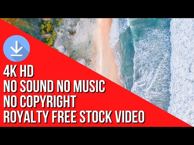 HD Drone Footage Nature Video Beach Ocean No Sound No Music No Copyright Royalty Free Cinematic