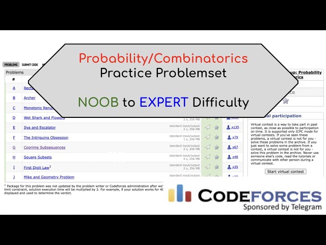 Complete Probability/Combinatorics Practice - Noob to Expert | Topic Stream 4