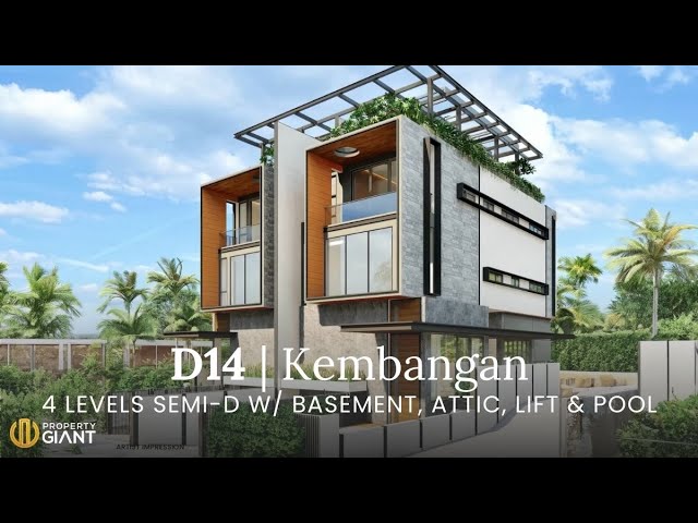 D14 Brand New Semi-D with Basement, Pool & Home Lift at Jalan Senyum. Walk to Kembangan MRT!