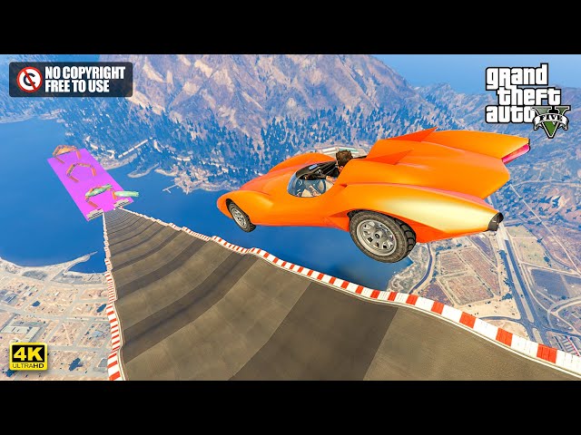 GTA 5 No Copyright Gameplay - 189 | Free To Use | Mega Ramp | Ultra Realistic Graphics Gameplay 4K