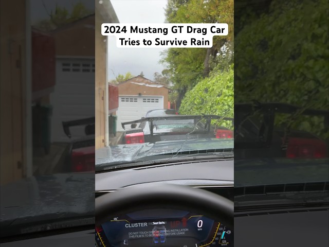 2024 Mustang GT Drag Car Tries to Survive Rain