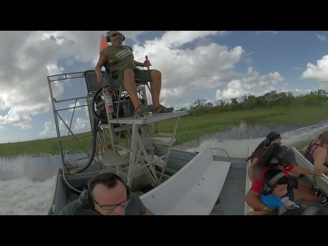 Everglades Aligator farm    Insta 360.  Airboat Ride Tour Homestead