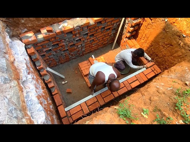 Septic Tank Technology-Techniques of 7x4 Size Septic Tank brick Work-Using by sand and cement