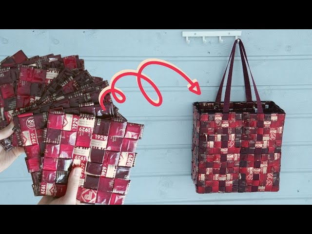 How to make a bag from coffee bags - Upcycling plastic coffee bags