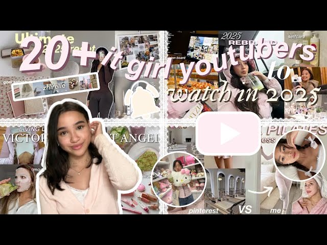 ⟡˖ ࣪ 🔔 20 It Girl Youtubers to Watch in 2025! | youtube channel recommendations 🎧ྀིྀིྀིྀིྀི. ݁₊