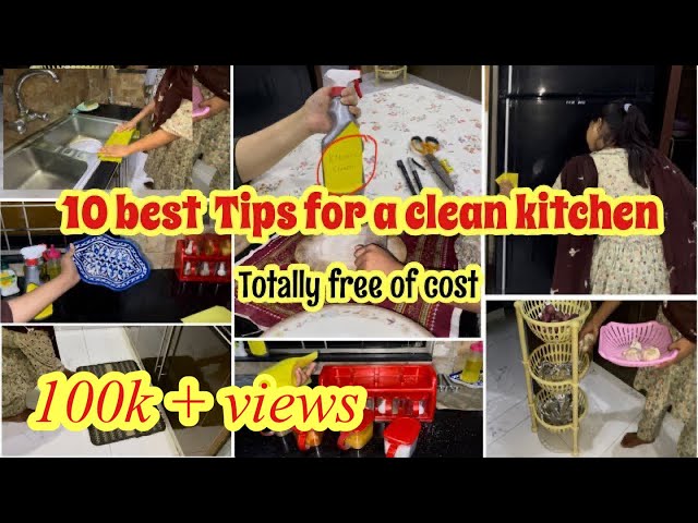 10 best kitchen tips for a clean kitchen|How to keep kitchen clean & organised|Kitchen cleaning tips