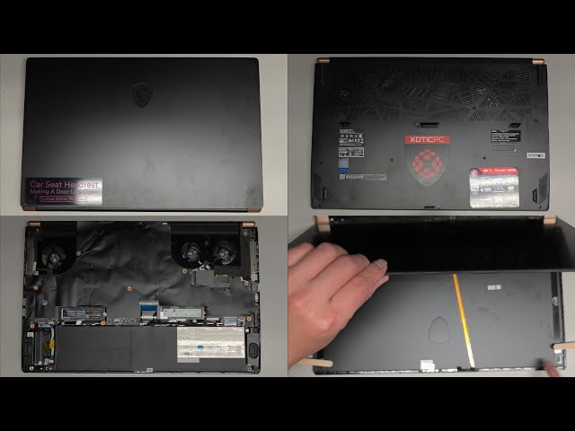 MSI  GS75 Stealth 8SG 8SG-202US Disassembly SSD Hard Drive Upgrade LCD Screen Replacement Repair