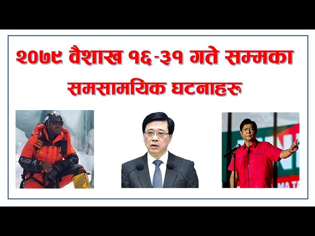 National and International Events 2079 || Current Affairs of Nepal 2079 || By: Loksewa Sopan