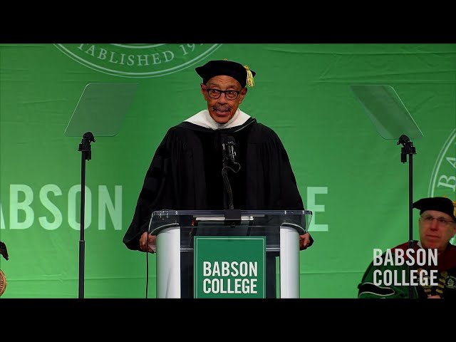 Eric Johnson '72, H'24, P'08 and Erin Tolefree H'24 2024 Babson College Graduate Commencement