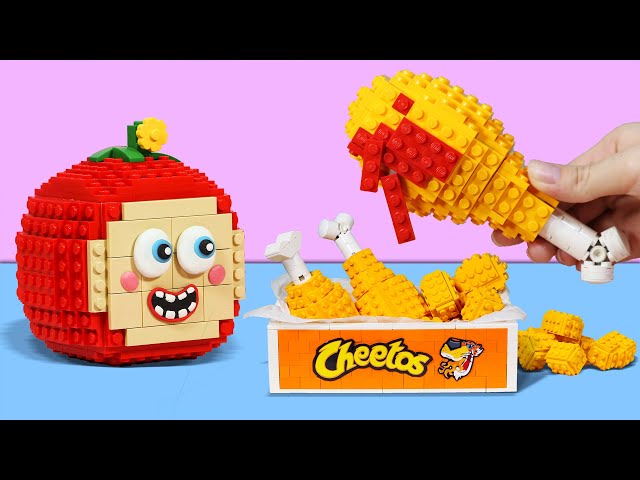 Lego Mukbang : Delicious Cheetos with Fast Food Party - Stop Motion & Lego Cooking ASMR