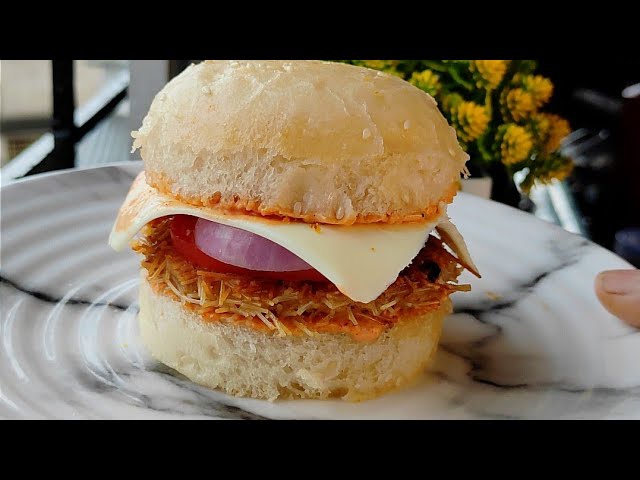 How to make Burger Aloo Tikki and Burger Buns at home with Pav Bread Recipe|Homemade Bread