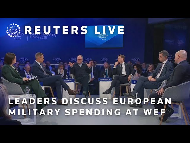 LIVE: Leaders discuss European military spending at WEF