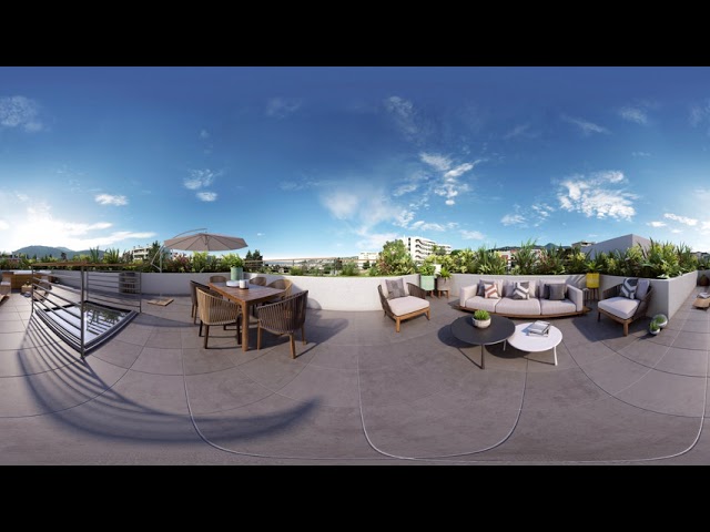 Real Estate Development - 3D Terrace 360 Video