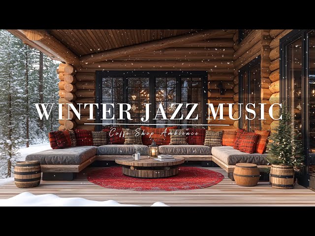 Tranquil Snowfall Porch Ambience ❄️ Warm Jazz Melodies and Peaceful Ambience for a Soothing Mood