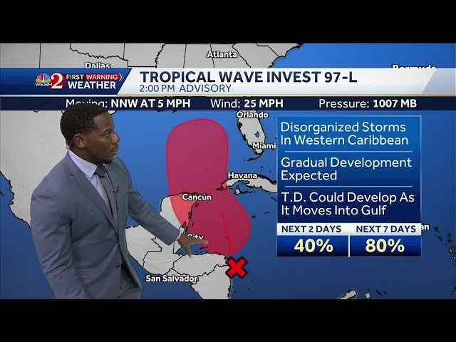 Invest 97-L:  Disturbance near Florida gains strength, likely to become tropical depression next ...