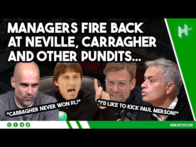 Carragher NEVER won the PL! When managers HIT BACK at TV pundits