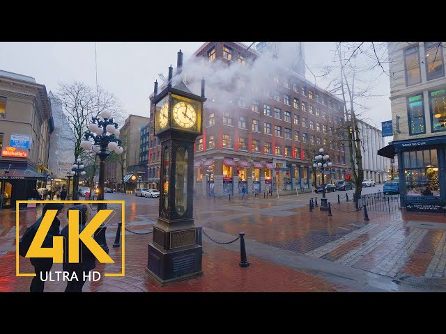 4K Virtual Walking Tour through Downtown Vancouver, Canada - City Walks