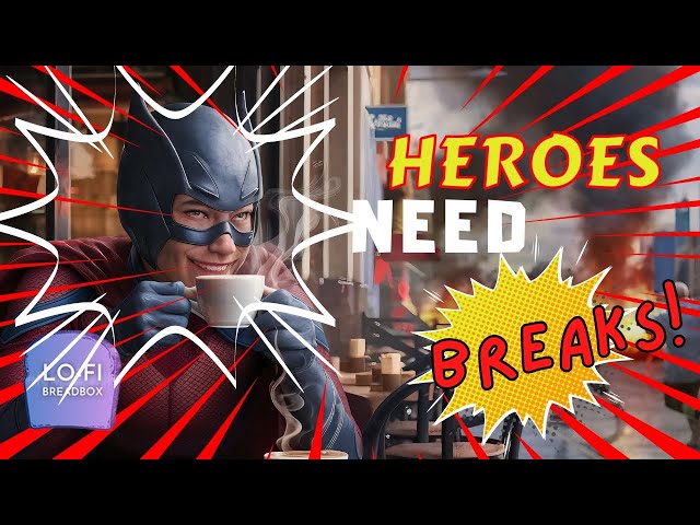 Superhero's Coffee Break: Amidst Metropolis Mayhem