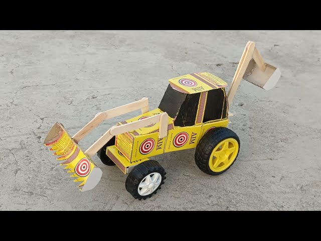 How To Make JCB At Home From Matchbox - Diy JCB Backhoe Loader - Mini JCB Toy Science Project