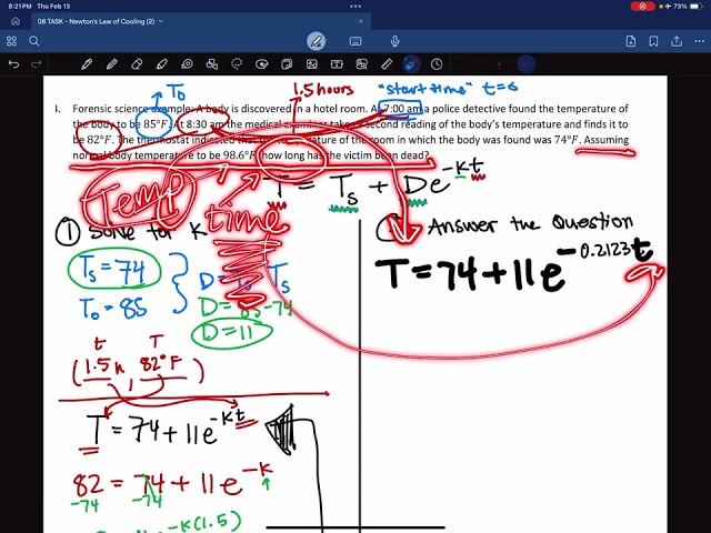 Solving Problems Using Newton’s Law of Cooling 🥶 | Part 2 - Forensic Science