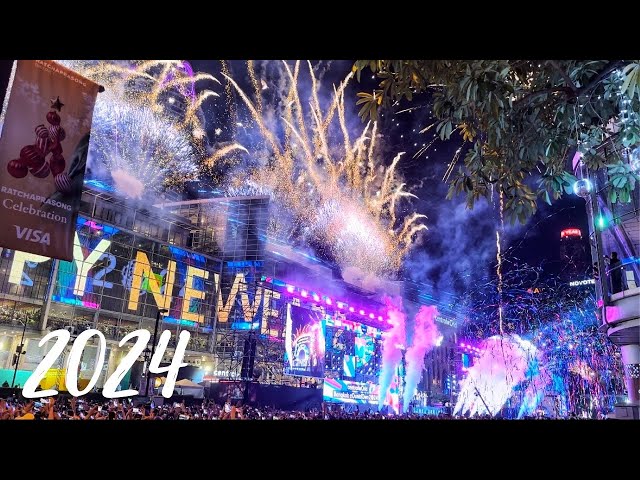 New Year 2024 Countdown, Central World, Bangkok, Thailand - Times Square of Asia