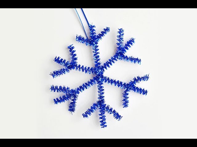 How to Make Pipe Cleaner Snowflake Ornaments