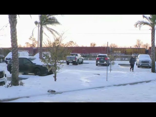 Florida panhandle sees record snowfall from winter blast