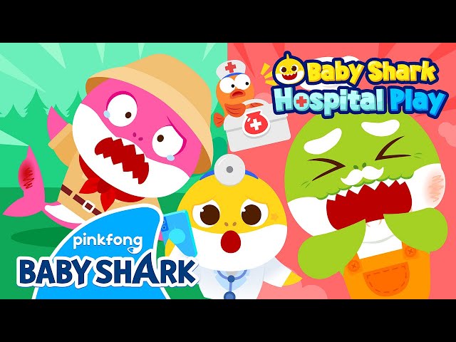 [🏥NEW] Yikes! The Shark Family Got Hurt! | Baby Shark Doctor | Hospital Play | Baby Shark Official