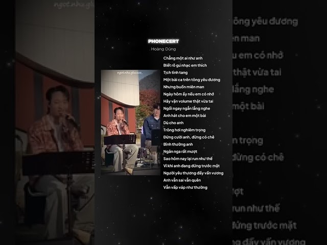 Phonecert ''Dù nhìn anh trông hơi nghiêm trọng'' - Hoàng Dũng #music#lyrics