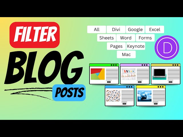 Filter Blog Posts in Divi Theme without a Plugin