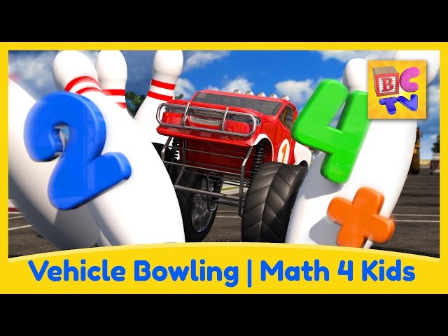 Math for Kids - Vehicle Bowling | Crash Course Math Ep 3 by Brain Candy TV