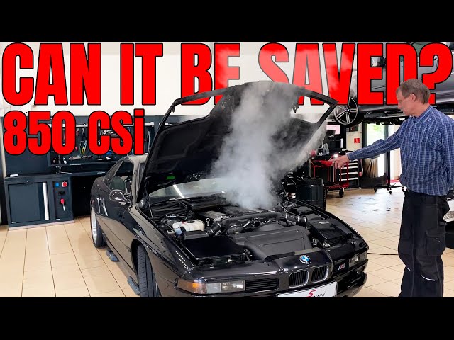 This Famous BMW E31 850 CSi Destroys Engine - TWICE! Can It Be Saved? Engine restoration!