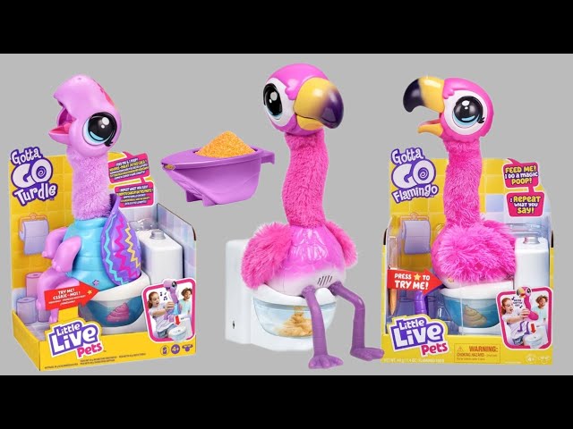 ASMR | UNBOXING MOOSE TOYS GOTTA GO FLAMINGO & TURTLE. FLAMINGO POOPS