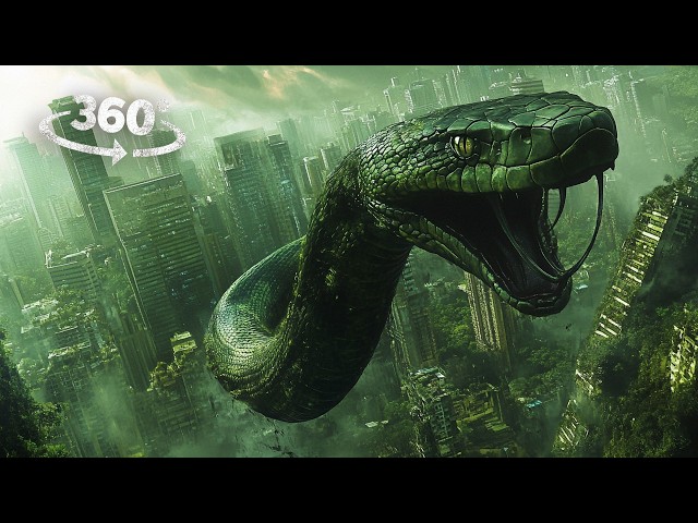 360° Escape Tornado, Car Flooding and Titanoboa Snake Island VR 360 Video