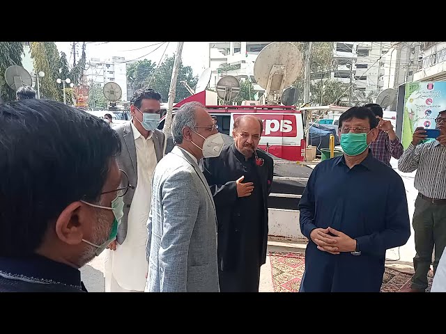 Asad Umar and Hafeez Sheikh at the MQM Headquarters I Pakistan Exclusive tv