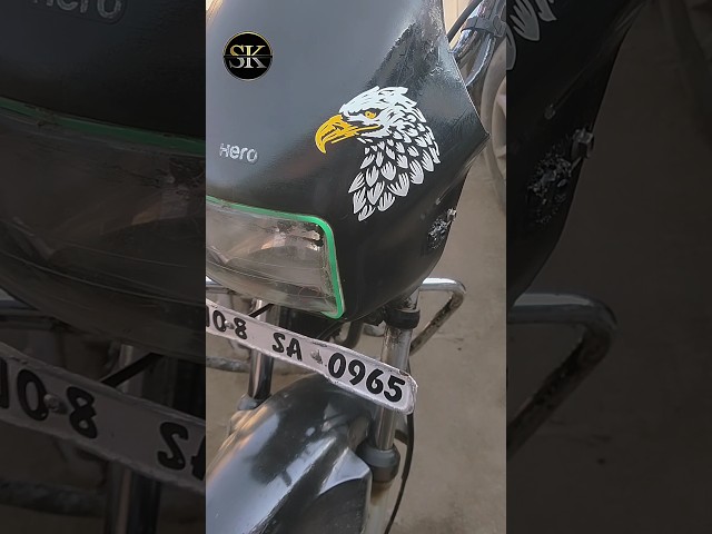 New eagle trending sticker Hero Splendor bike modify #sk#radium#stiker#modified#eagle#shorts#viral